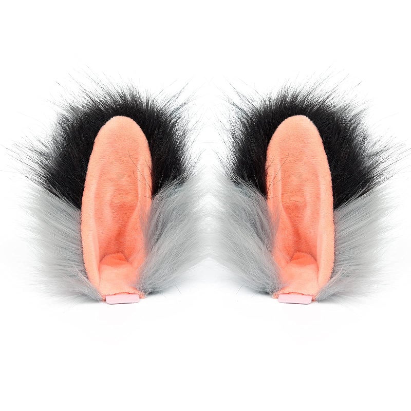 HAOAN Faux Fur Cat Fox Wolf Furry Tail and Clip Ears for Halloween Party Costume Accessories - Image 3
